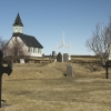 Iglesia y cementerio en Þingvellir