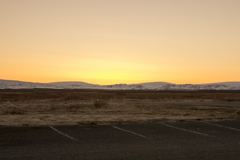 Puesta de sol en Gullfoss