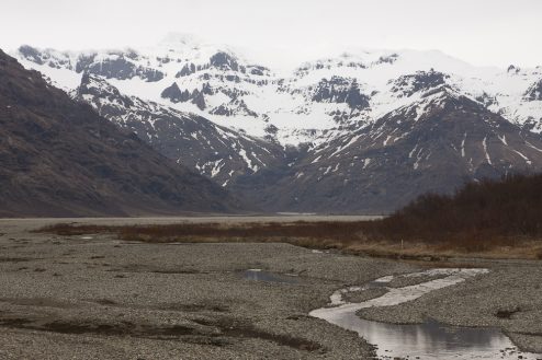 Morrena de los glaciares de Skaftafell